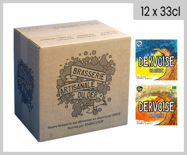 Carton 12x33cl - DERVOISE - Mélange blonde + ambrée