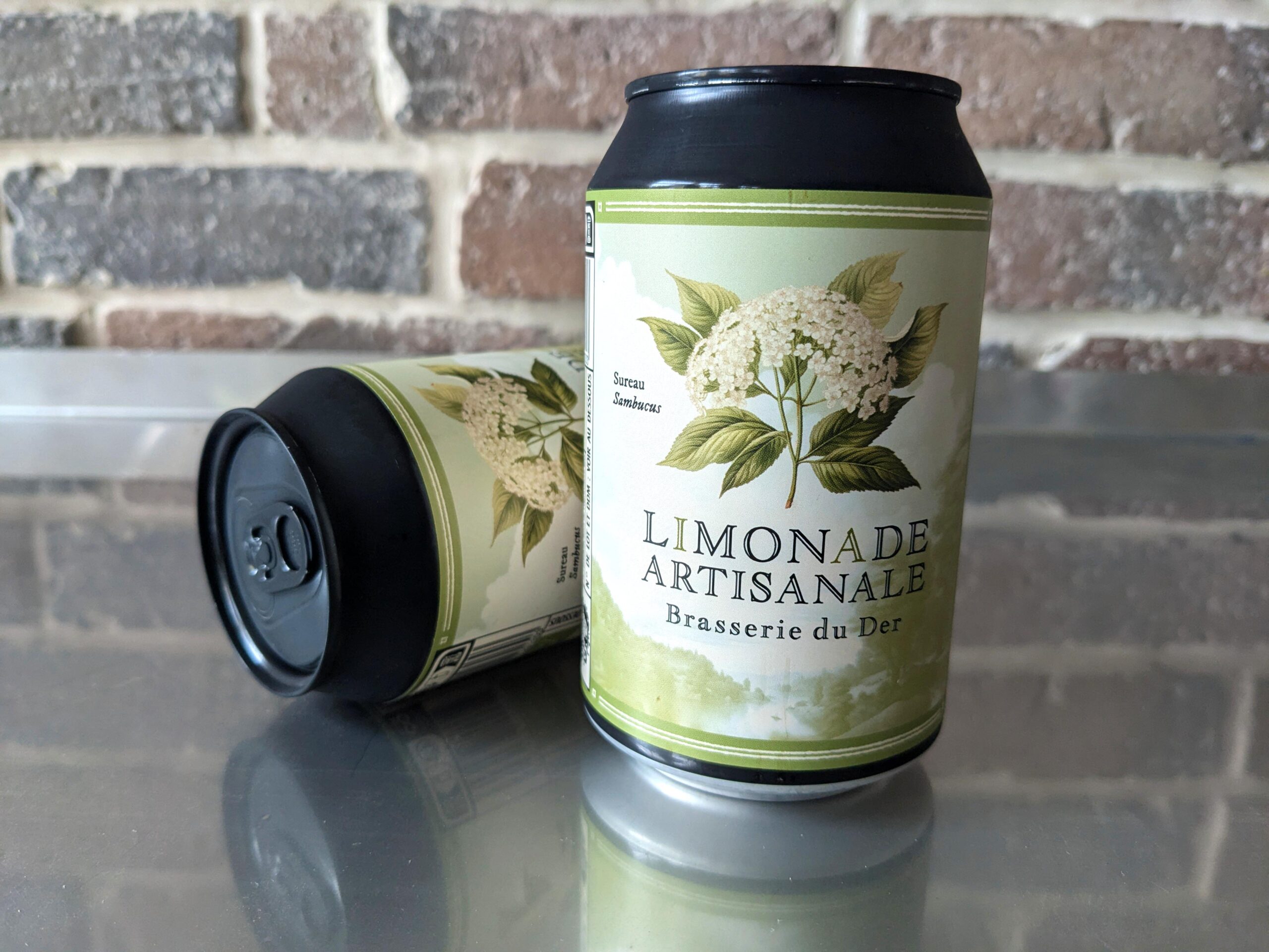 Limonade artisanale BIO - carton de 12 canettes 33cl - "Sureau"