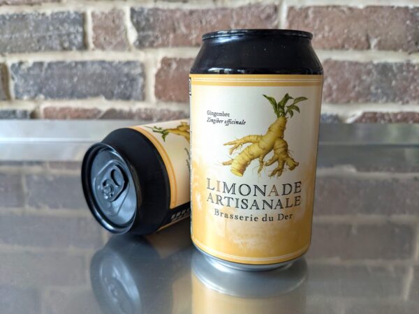 Limonade artisanale BIO - carton de 12 canettes 33cl - "Gingembre"