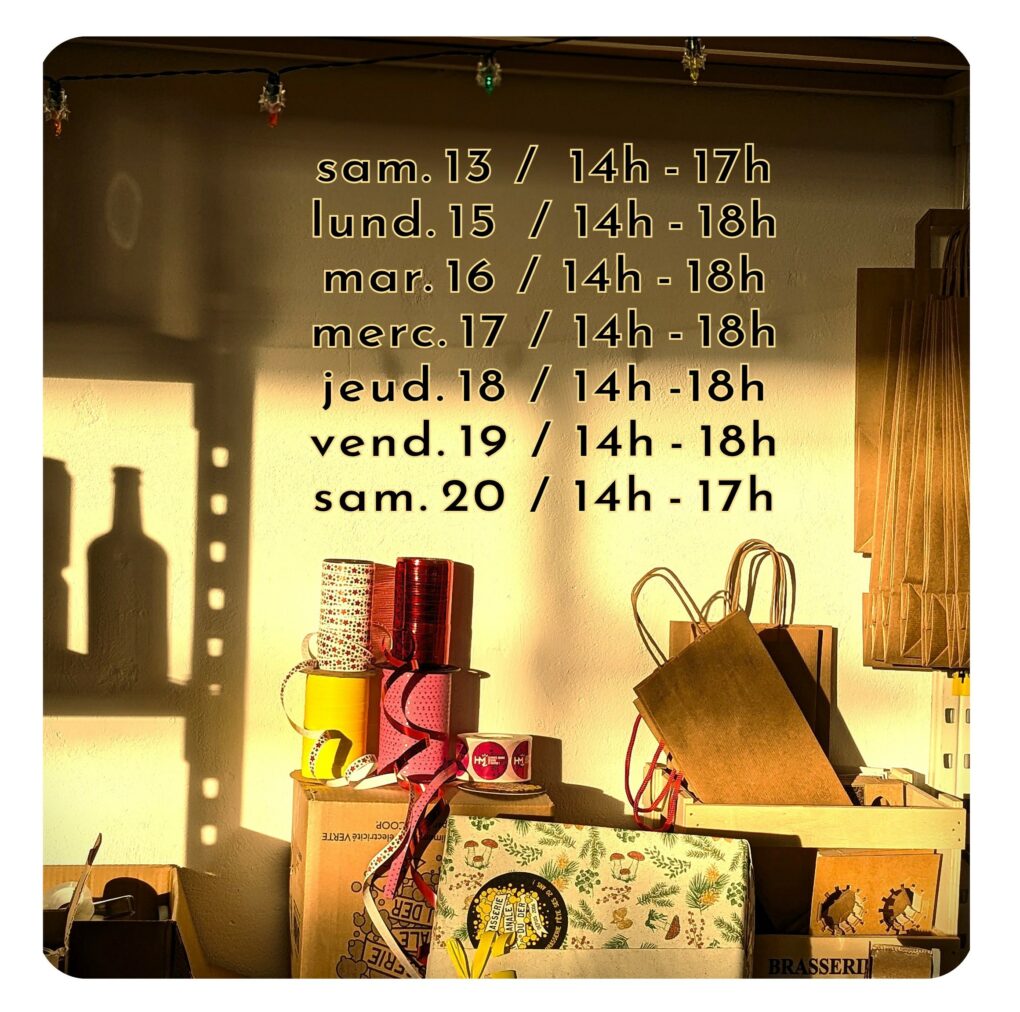 horaires semaine avant noel